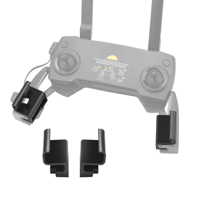 Drone Battery Case - ブラックリモコンマウント電話ケースホルダースタンドブラケット拡張クリップ DJI Mavic 2/ミニ/プロ/エアスパーク用ポータブル耐久性