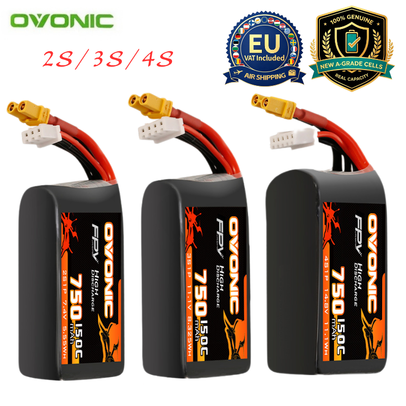 HOT OVONIC 150C 750mAh 7.4V/11 - Drone Battery 3S のレビューと価格