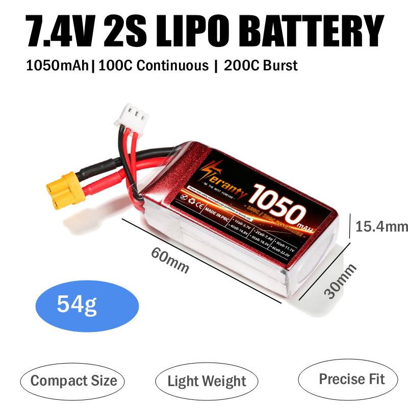 2個入り 1050mAh 2S 3S 4S RC リポバッテ - Drone Battery 3S のレビューと価格