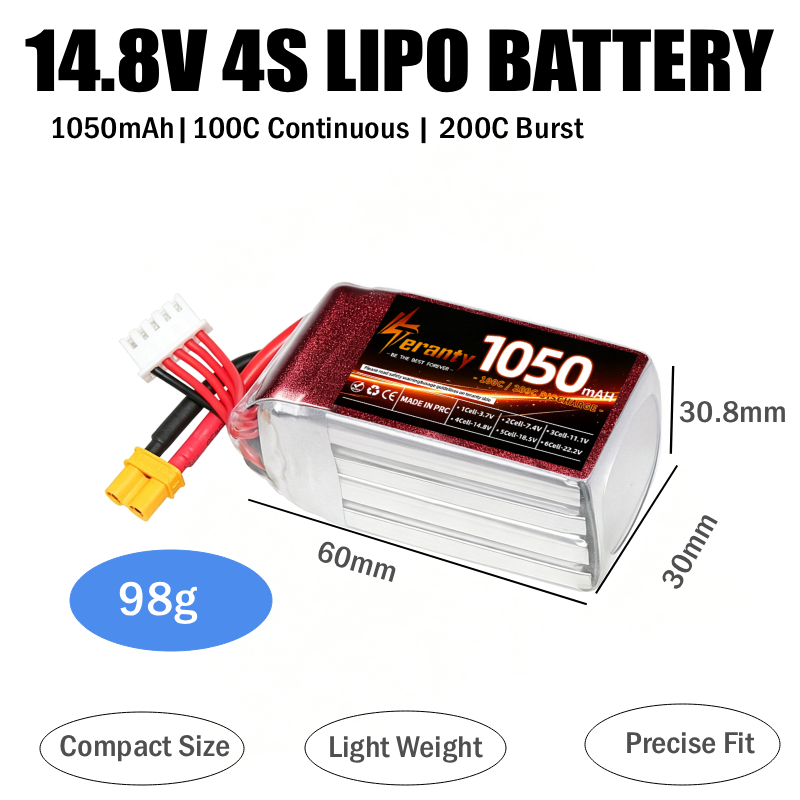 2個入り 1050mAh 2S 3S 4S RC リポバッテ - Drone Battery 3S のレビューと価格