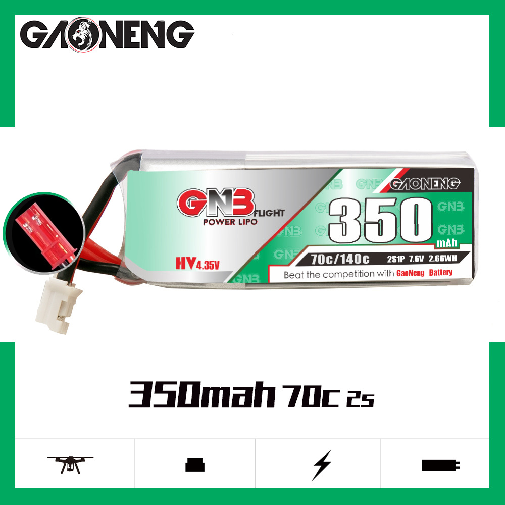 GAONENG GNB 2S 7.6V 350mAh 70C - Drone Battery Lipo のレビューと価格